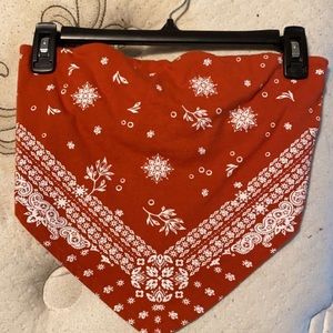 Orange triangle crop top